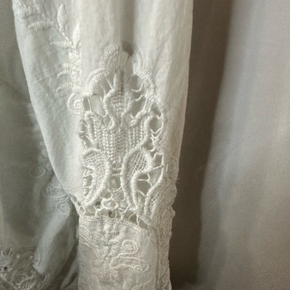 Cynthia Rowley White Lace Trim Top - Picture 7 of 14